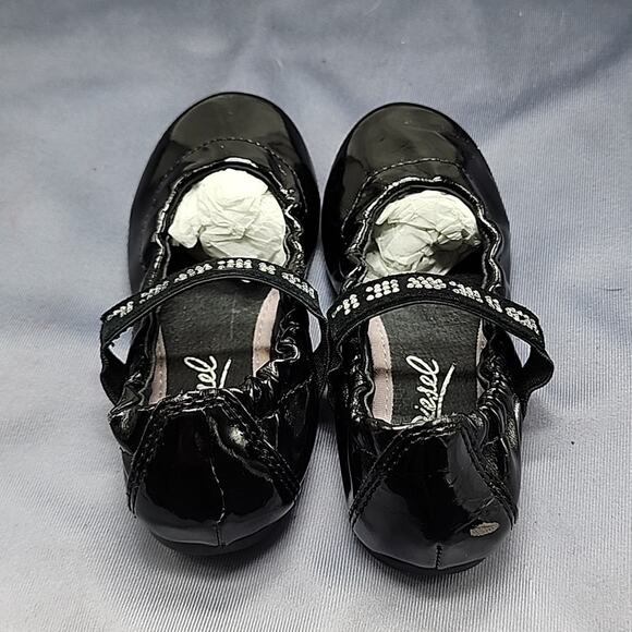 DIESEL BLACK PATENT LEATHER MARY JANE BALLET BABY FLATS BABY NEW WNB SIZE 6 - Picture 8 of 15